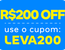 selo sobre a promoção cupomleva200