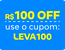 selo sobre a promoção cupomleva100